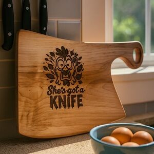 Knife Wooden Cutting Board